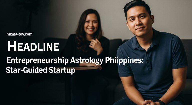 Philippine entrepreneur reviewing astrology chart alongside business metrics.