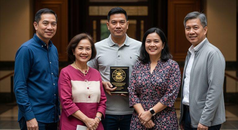Founder reviewing astrology charts and business plan documents in a Filipino startup office.