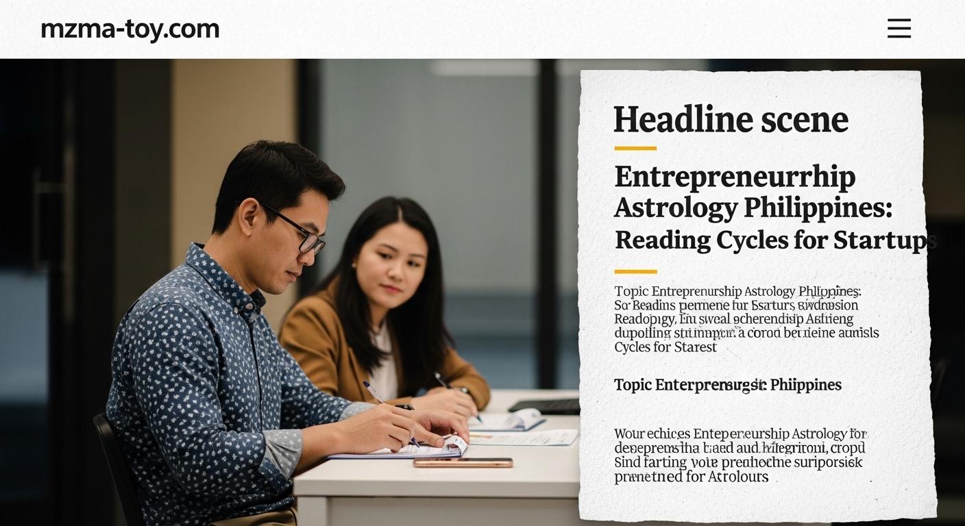 Philippine startup team planning in a co-working space with astrology symbols