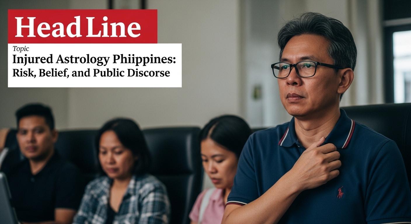 Philippines newsroom editorial desk with astrology charts and screens
