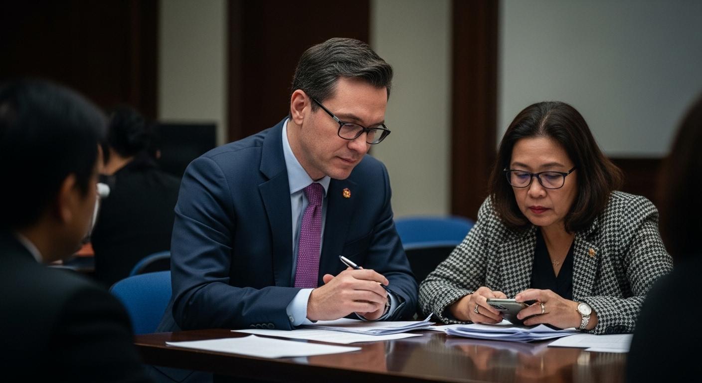 Philippines newsroom editorial desk with astrology charts and screens