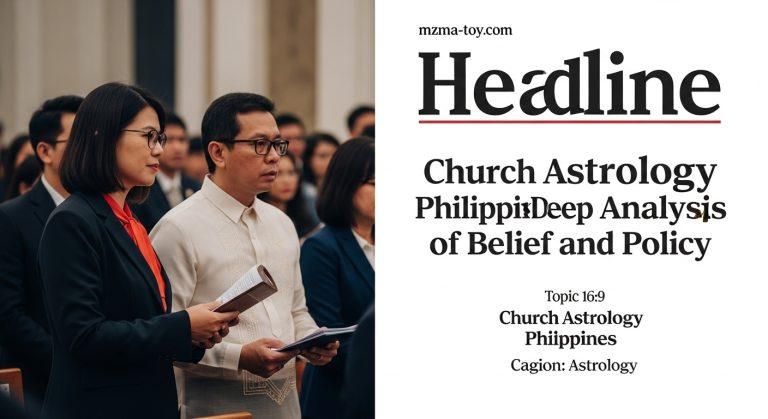 Philippine church with astrology imagery overlay