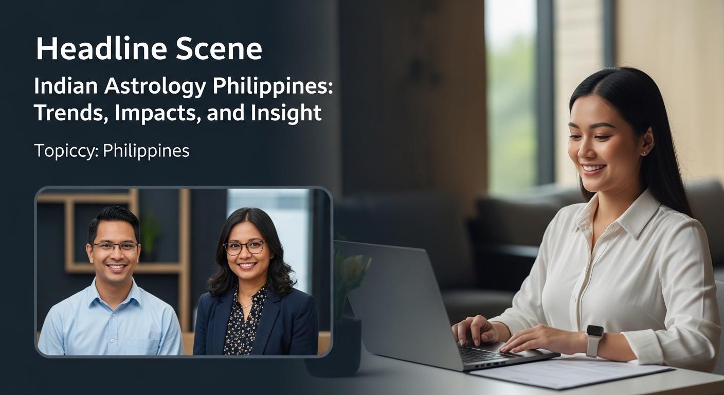 Filipino reader studying Indian and Western astrology charts on digital devices in a newsroom