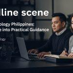 Astrology planning in the Philippines with chart reading and urban backdrop.