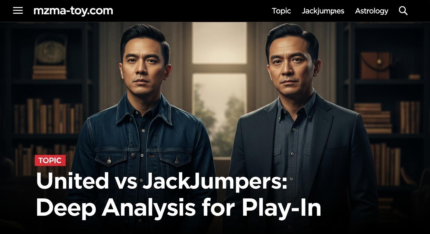 Illustration of United vs JackJumpers with celestial accents, suggesting astrology-informed sports analysis