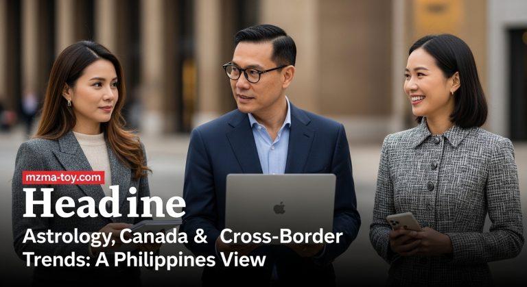 Astrology analysis map linking Canada and the Philippines.